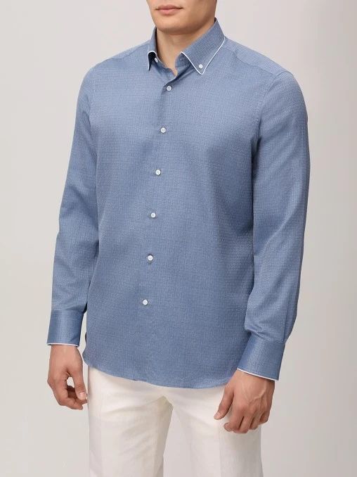 Рубашка Slim Fit хлопковая JOHNNY MANGLANI