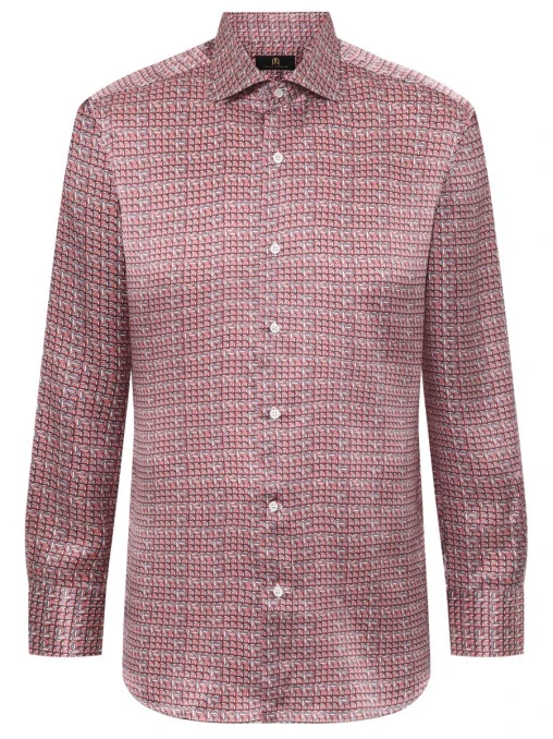 Рубашка Slim Fit шелковая JOHNNY MANGLANI