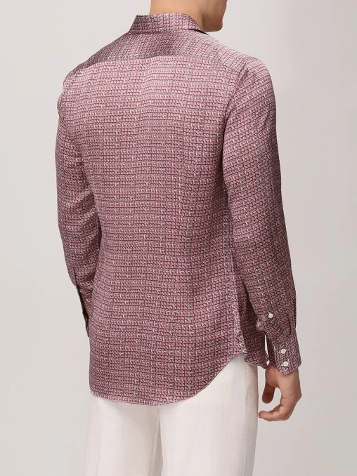 Рубашка Slim Fit шелковая JOHNNY MANGLANI
