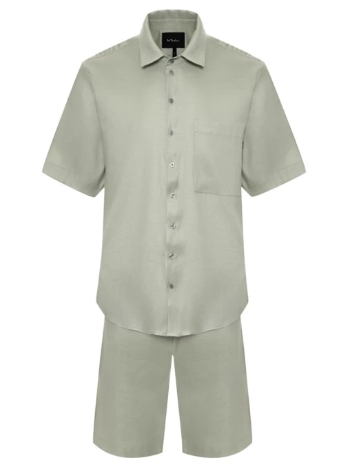 Костюм изо льна и вискозы Sage VIA DOLORE