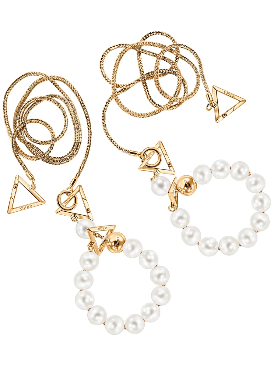 Браслеты для ног с жемчугом с 2 цепями Moist Eyes