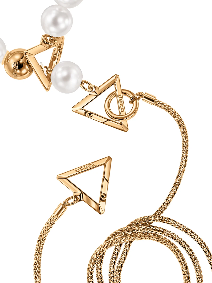 Браслеты для ног с жемчугом с 2 цепями Moist Eyes