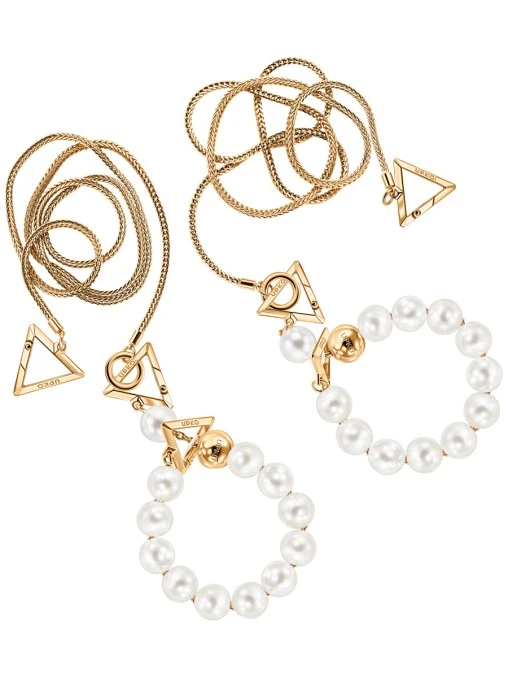 Браслеты для ног с жемчугом с 2 цепями Moist Eyes UPKO