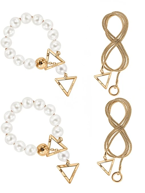 Браслеты для ног с жемчугом с 2 цепями Moist Eyes UPKO