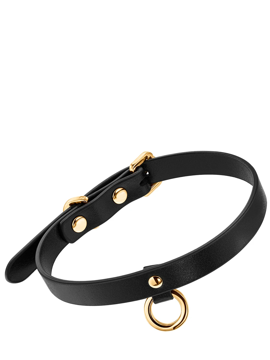 Узкий чокер из премиальной итальянской кожи