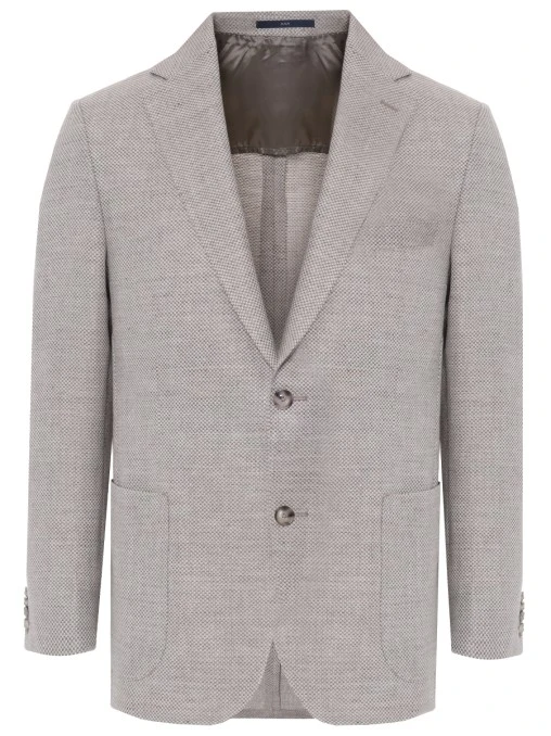 Пиджак Shaped Fit из шерсти и льна EDUARD DRESSLER R