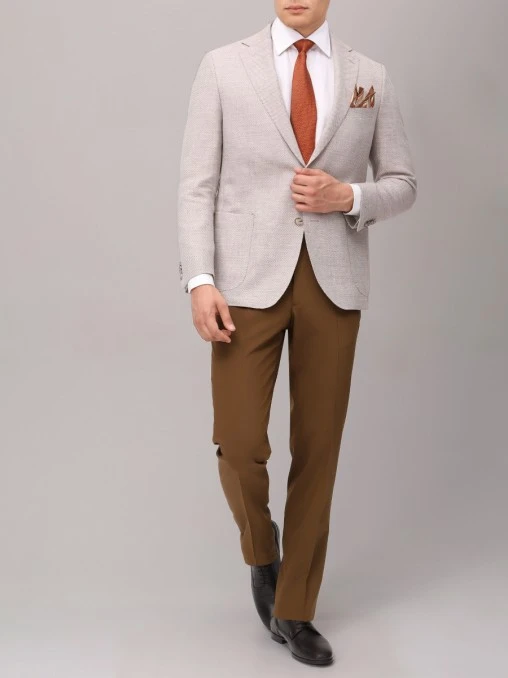 Пиджак Shaped Fit из шерсти и льна EDUARD DRESSLER R