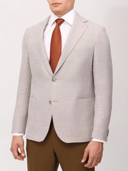 Пиджак Shaped Fit из шерсти и льна EDUARD DRESSLER R