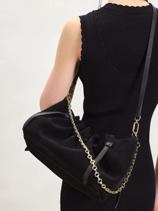 Сумка замшевая Scallop YUZEFI