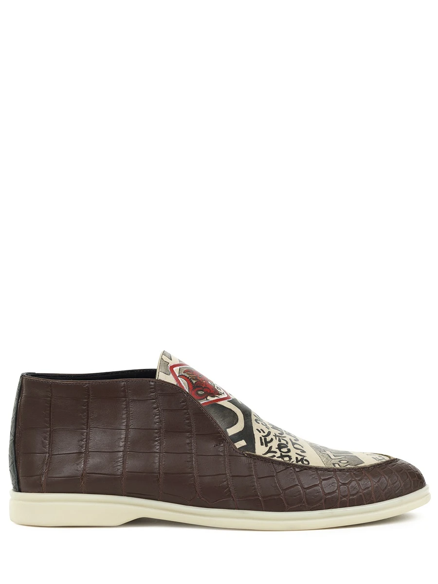 Ботинки из кожи крокодила Драгонист