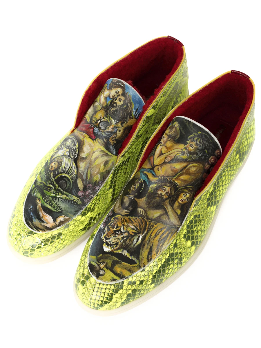 Ботинки из кожи питона Четыре стороны света