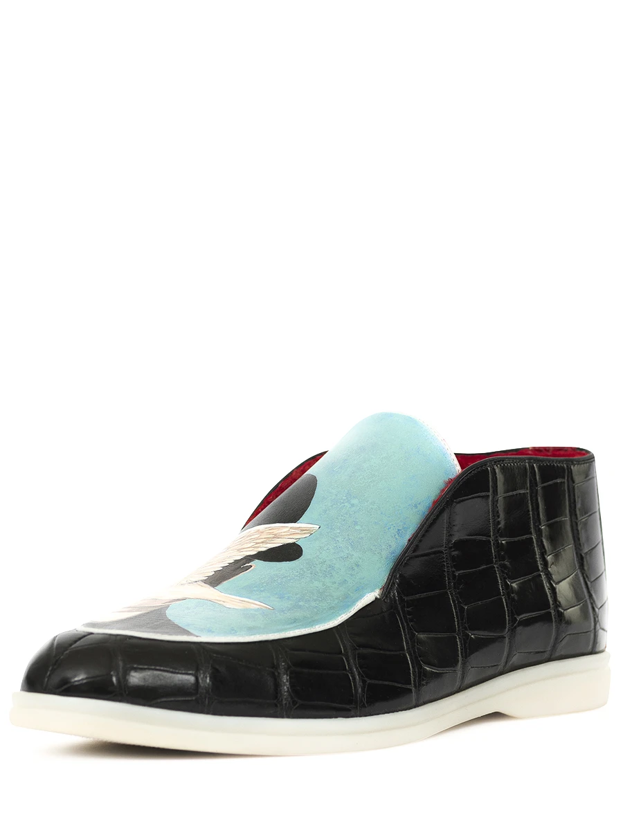 Ботинки из кожи крокодила Человек в котелке