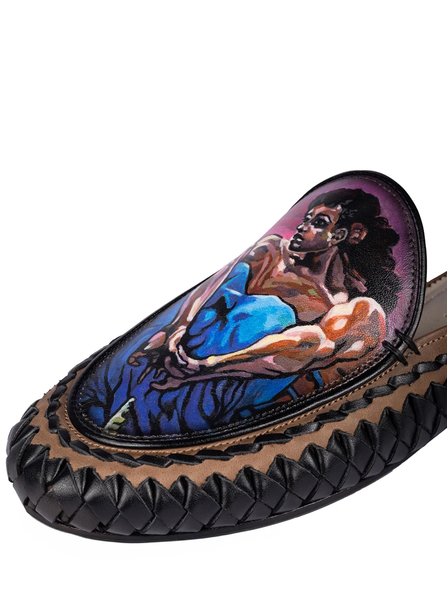 Мюли кожаные Сидящий Врубеля