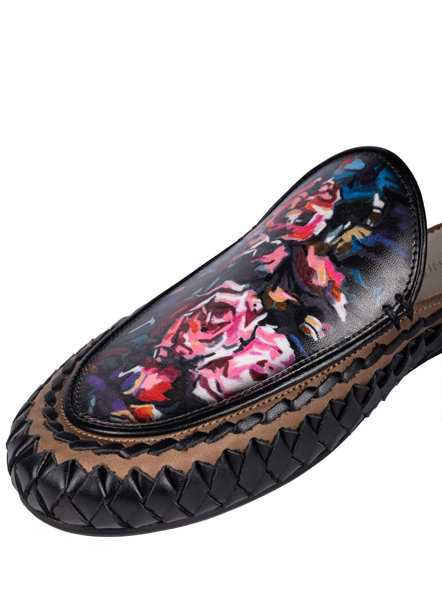 Мюли кожаные Сидящий Врубеля