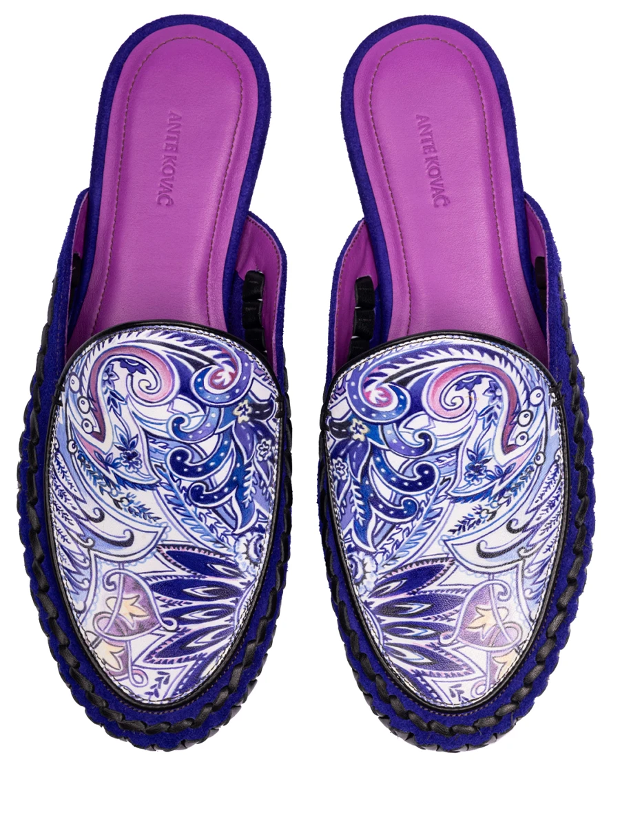 Мюли кожаные Пейсли