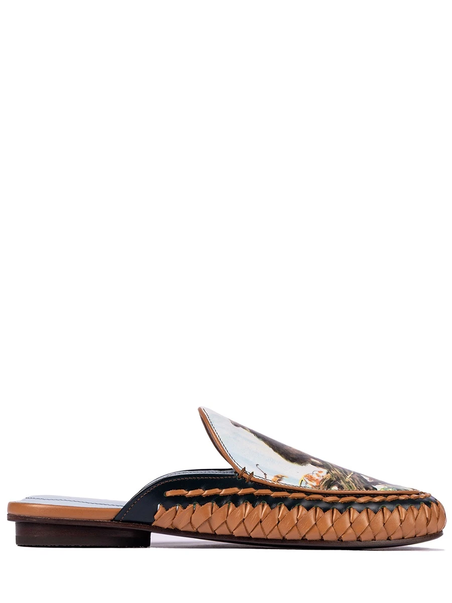 Мюли кожаные Утро в сосновом лесу Шишкин