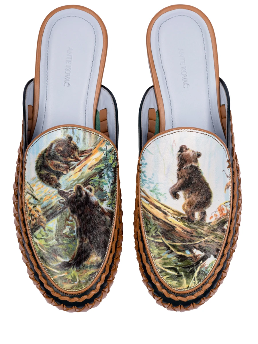 Мюли кожаные Утро в сосновом лесу Шишкин