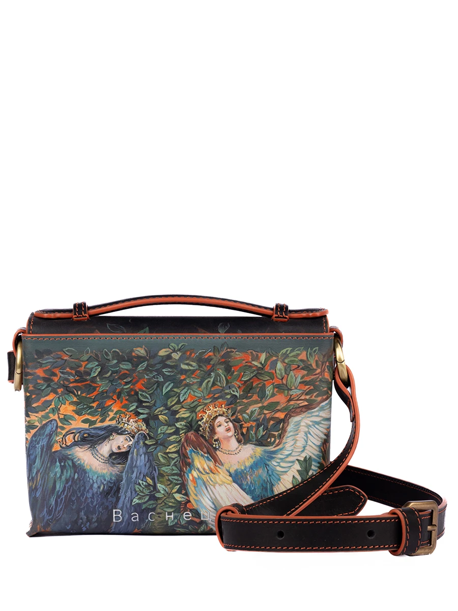 Портфель кожаный Реймс Алконост и Сирин