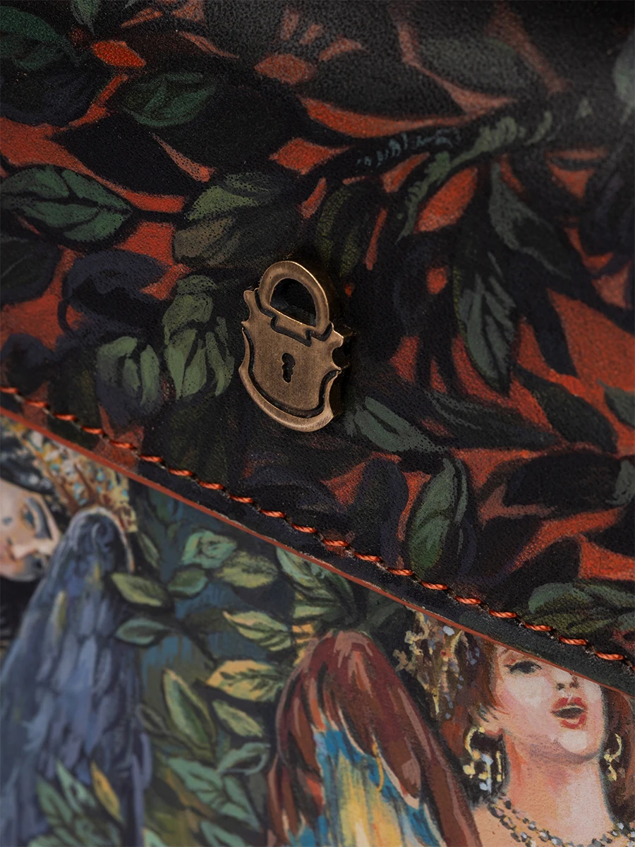 Портфель кожаный Реймс Алконост и Сирин