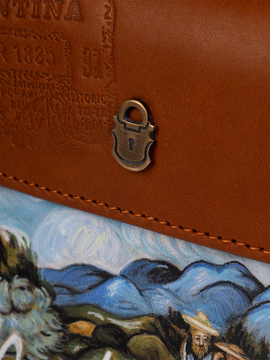 Портфель кожаный Реймс Пшеничное поле