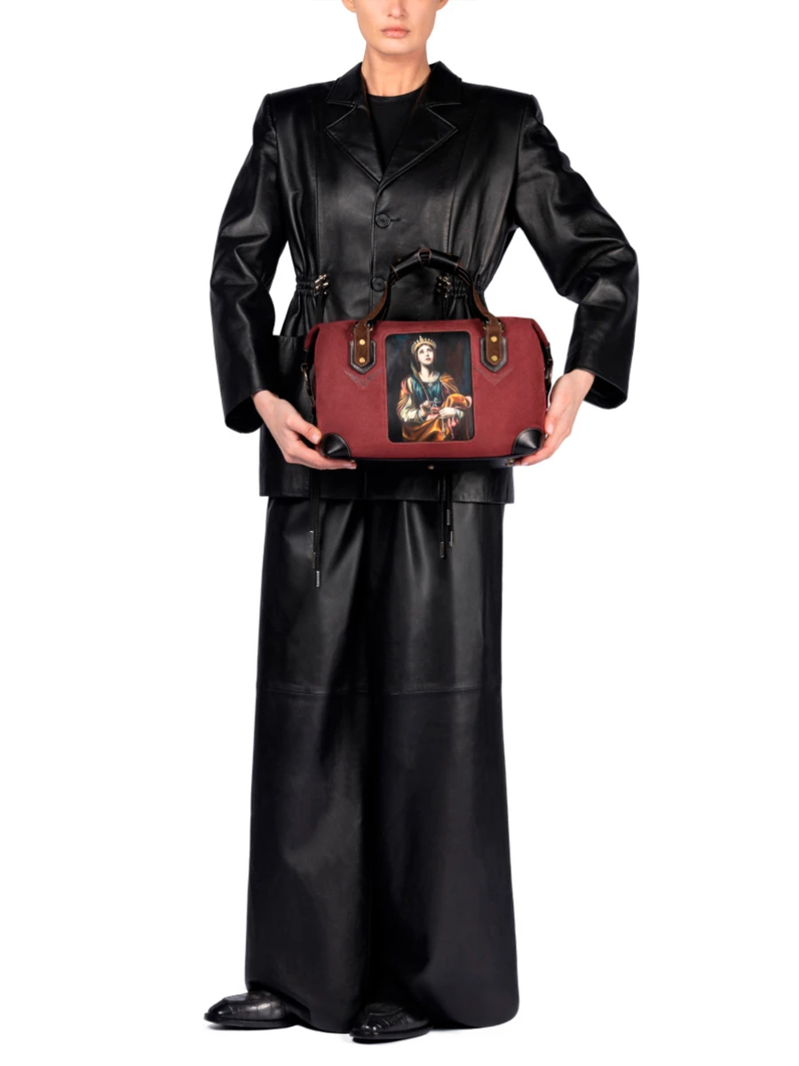 Сумка замшевая №7 Святая Екатерина