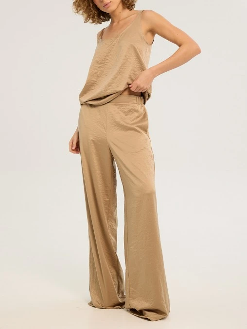 Брюки flaying gold из вискозы Y.SO