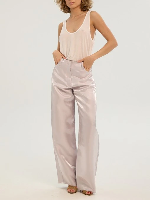 Брюки Crystal Purple атласные Y.SO