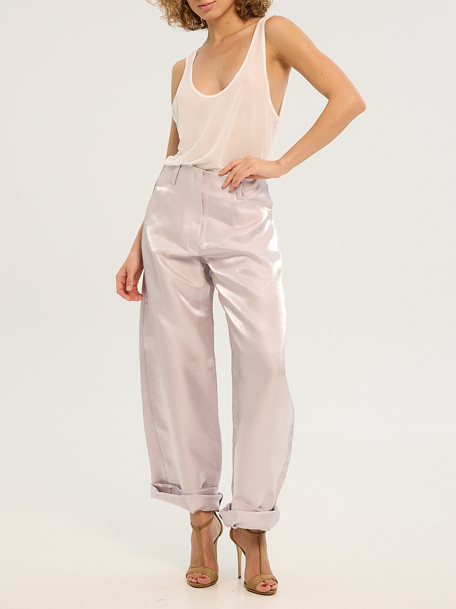 Брюки Crystal Purple атласные