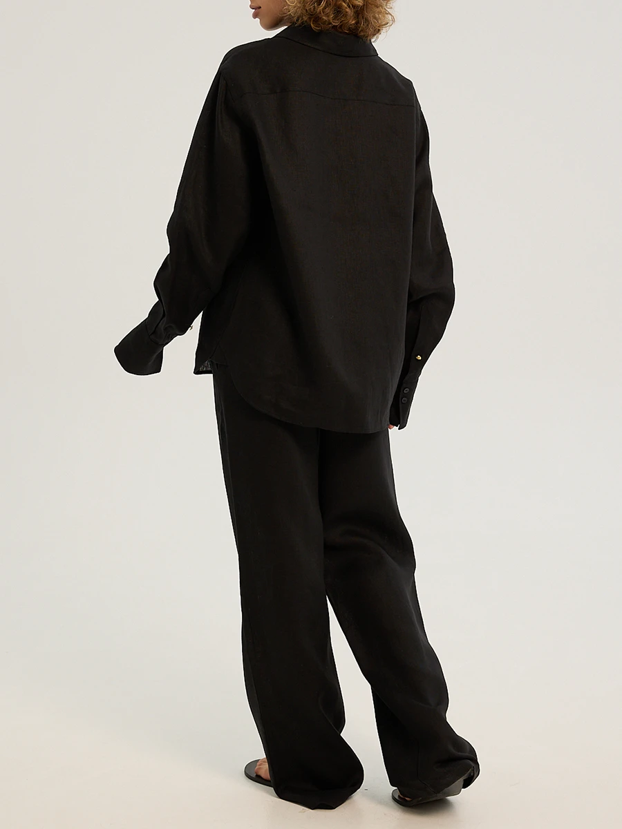 Рубашка Blackизо льна