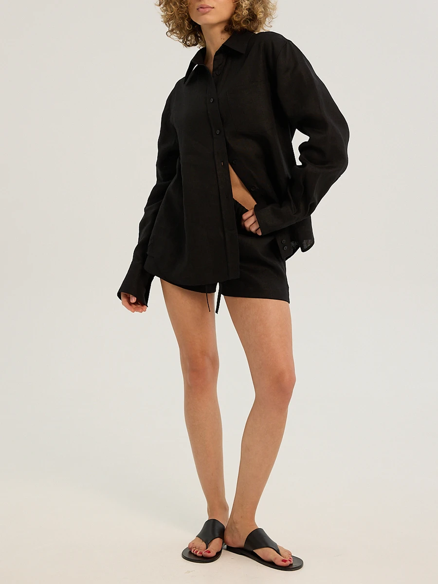 Рубашка Blackизо льна