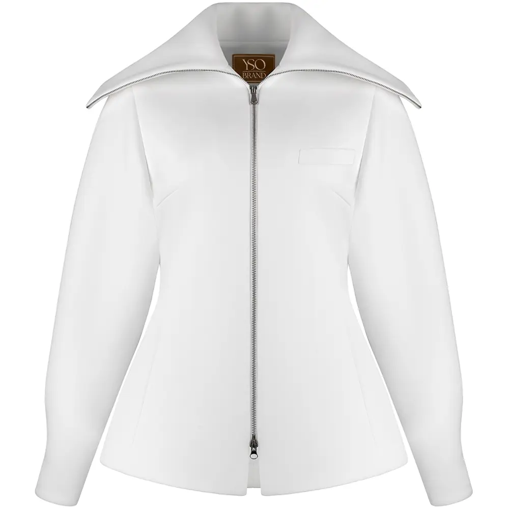 Жакет Zipper White однотонный