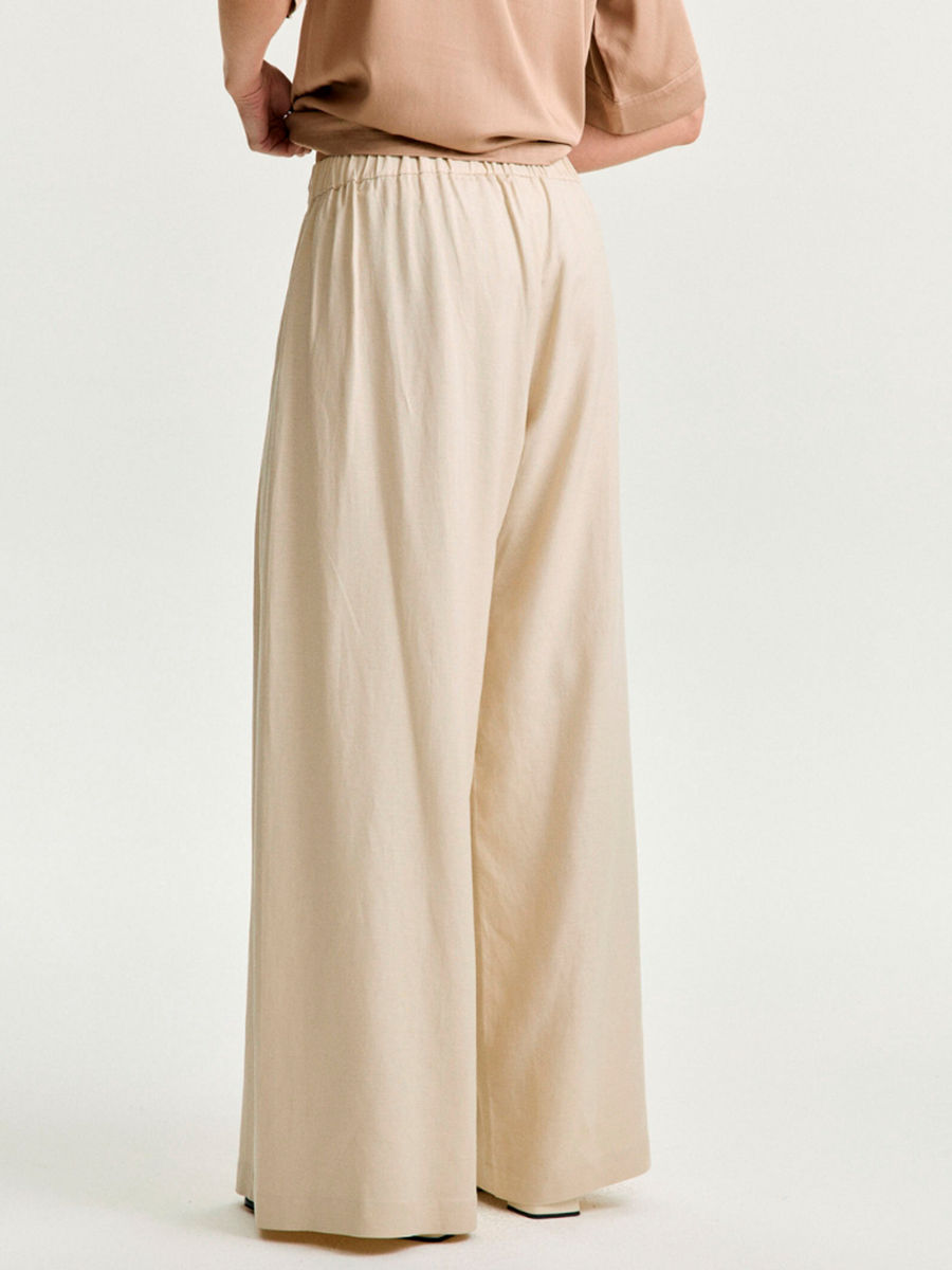 Брюки изо льна и вискозы