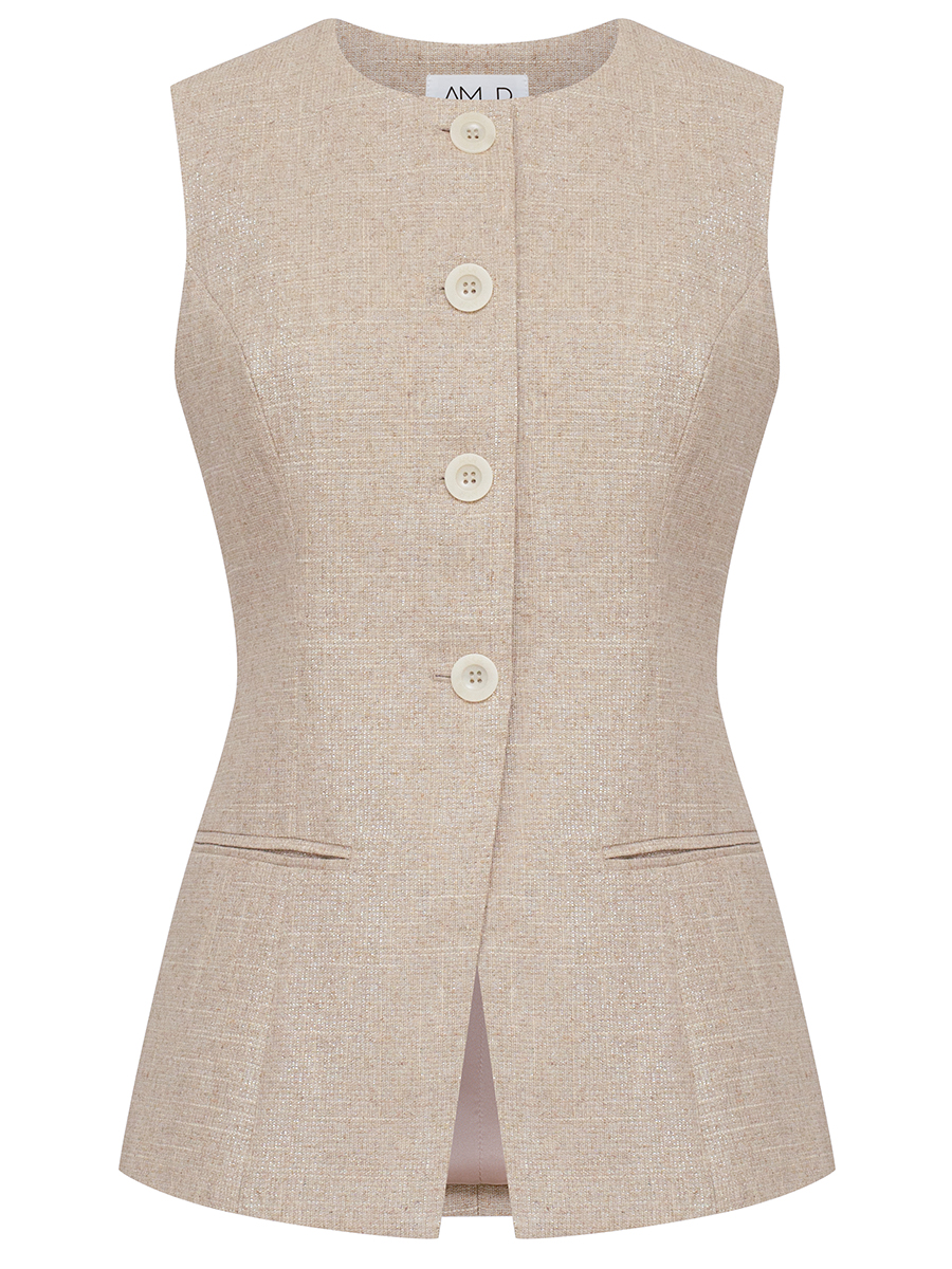 Жилет грация из хлопка и льна