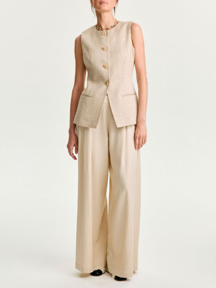 Жилет грация из хлопка и льна