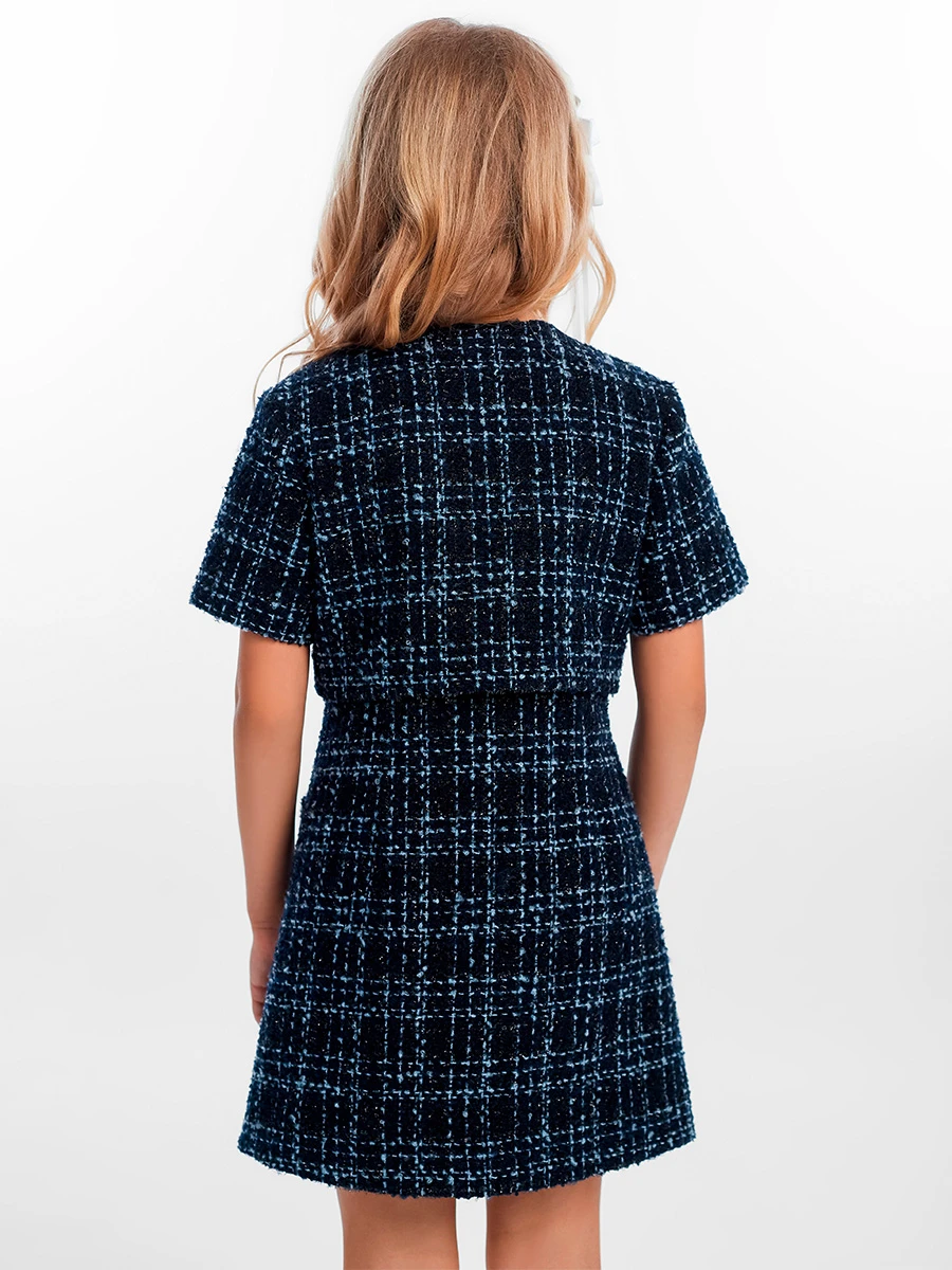 Платье твидовое в клетку