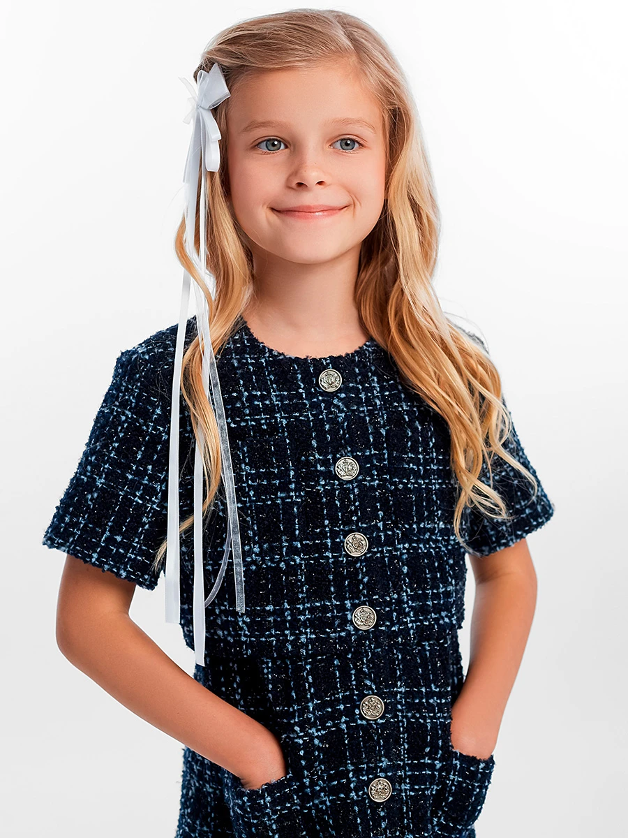 Платье твидовое в клетку