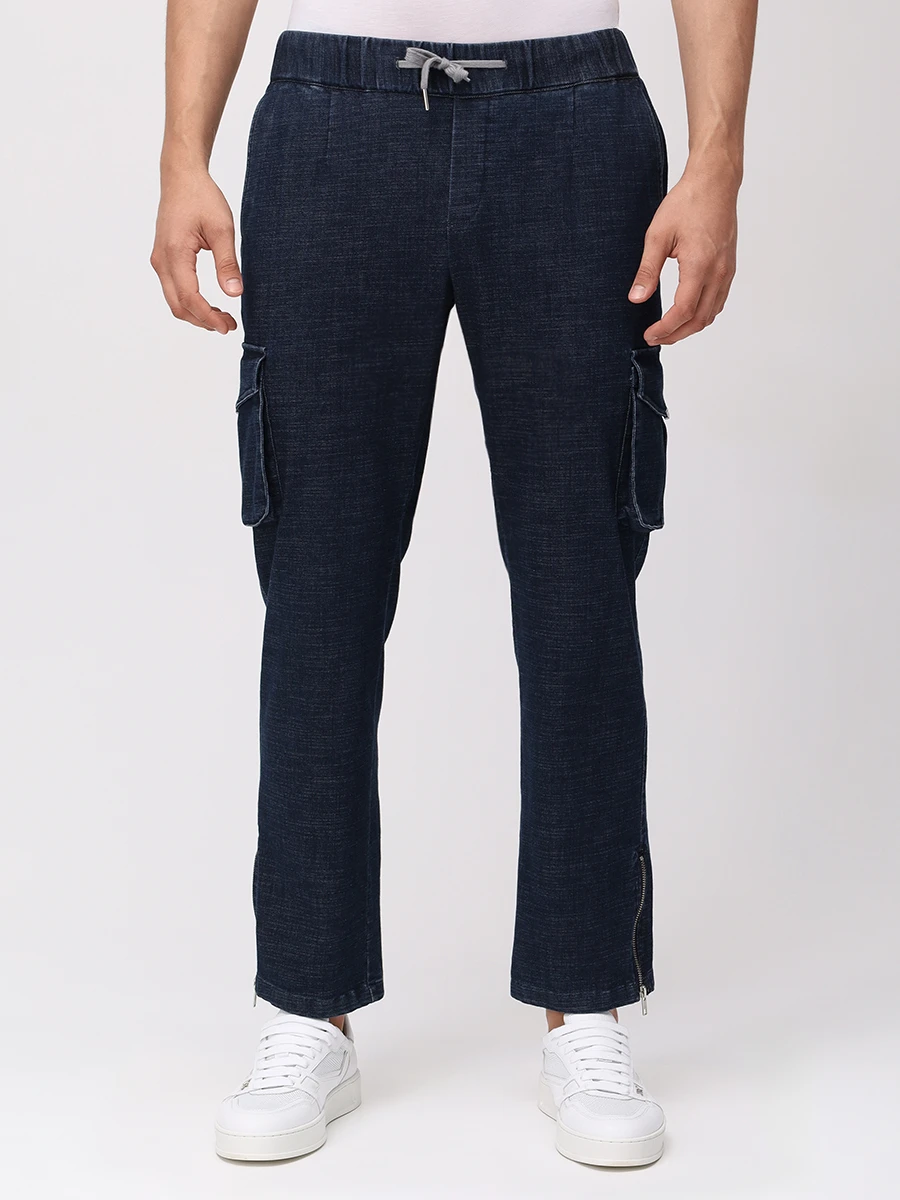 Джинсы-карго хлопковые