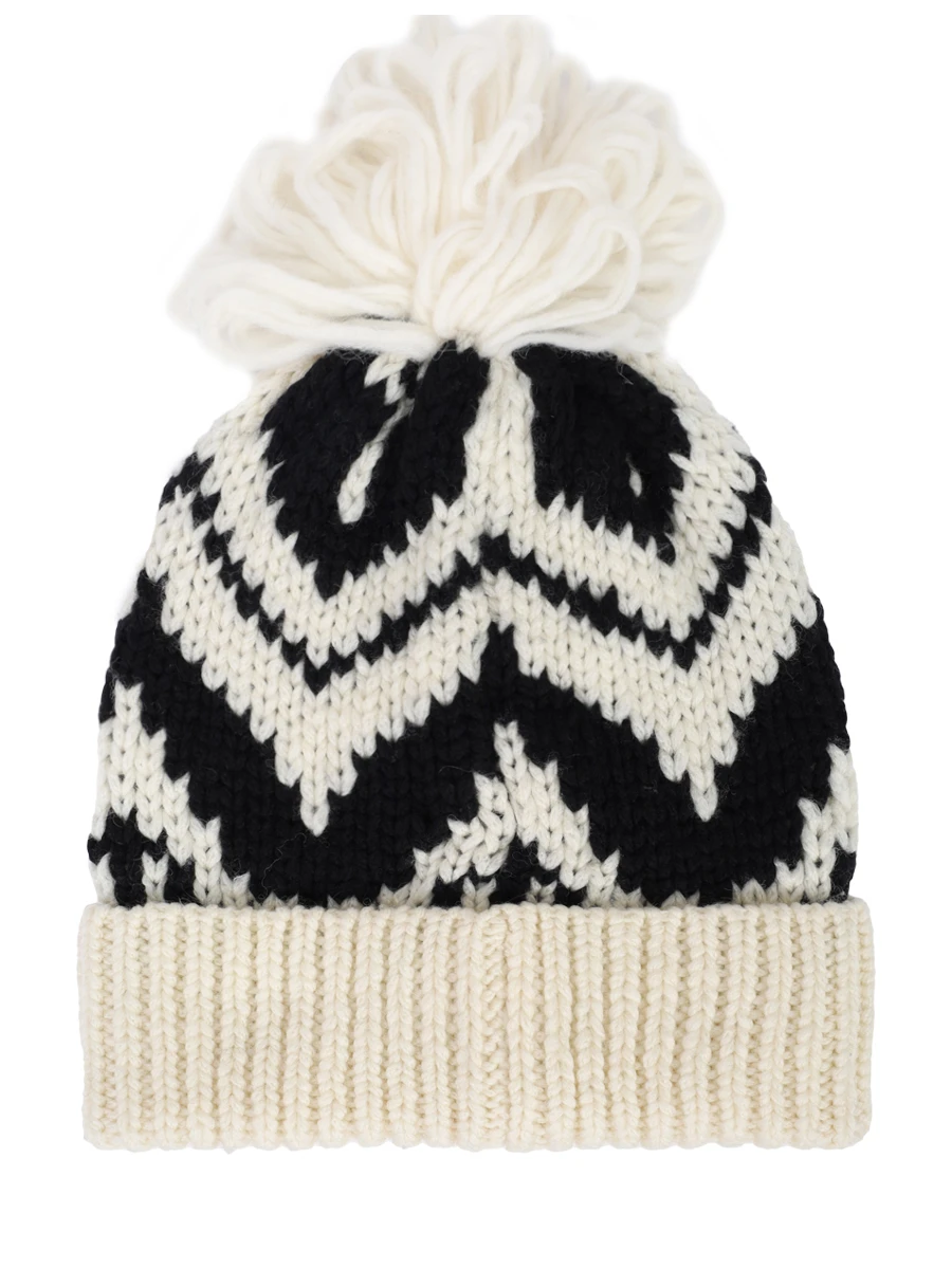 Шапка шерстяная с помпоном