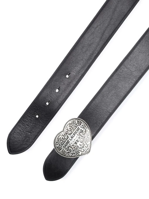 Ремень кожаный SAINT LAURENT