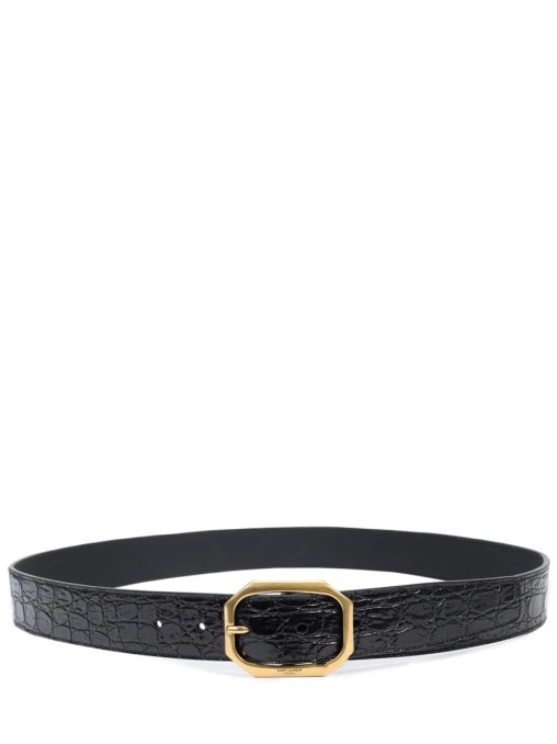 Ремень кожаный SAINT LAURENT