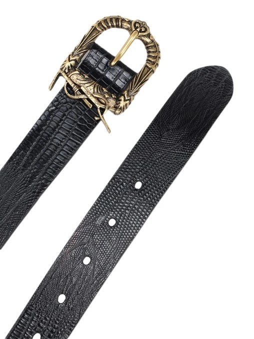 Ремень кожаный SAINT LAURENT