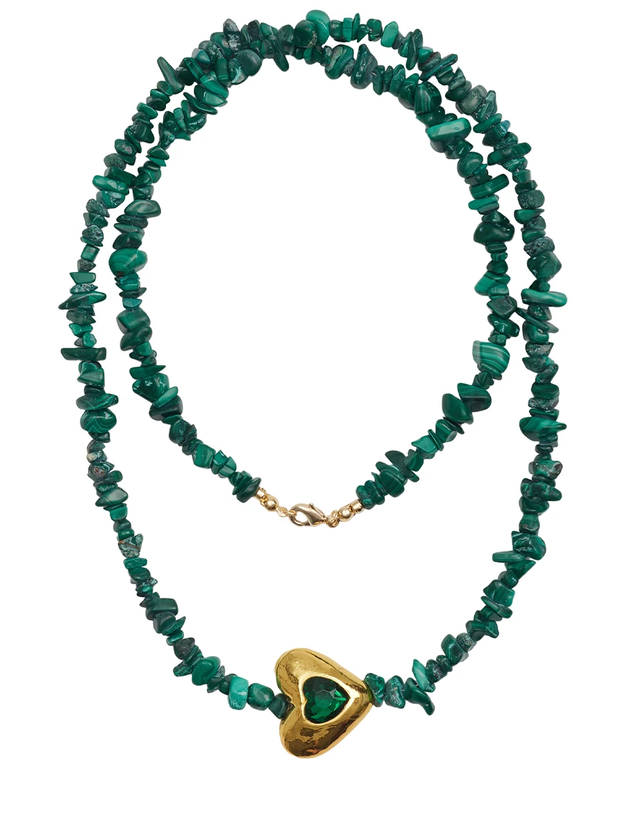Колье из малахита Plant