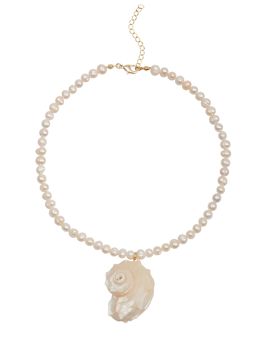 Жемчужное колье с подвеской-ракушка Serene
