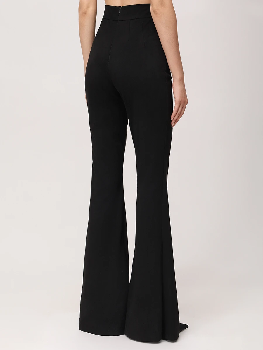 Брюки-клеш однотонные