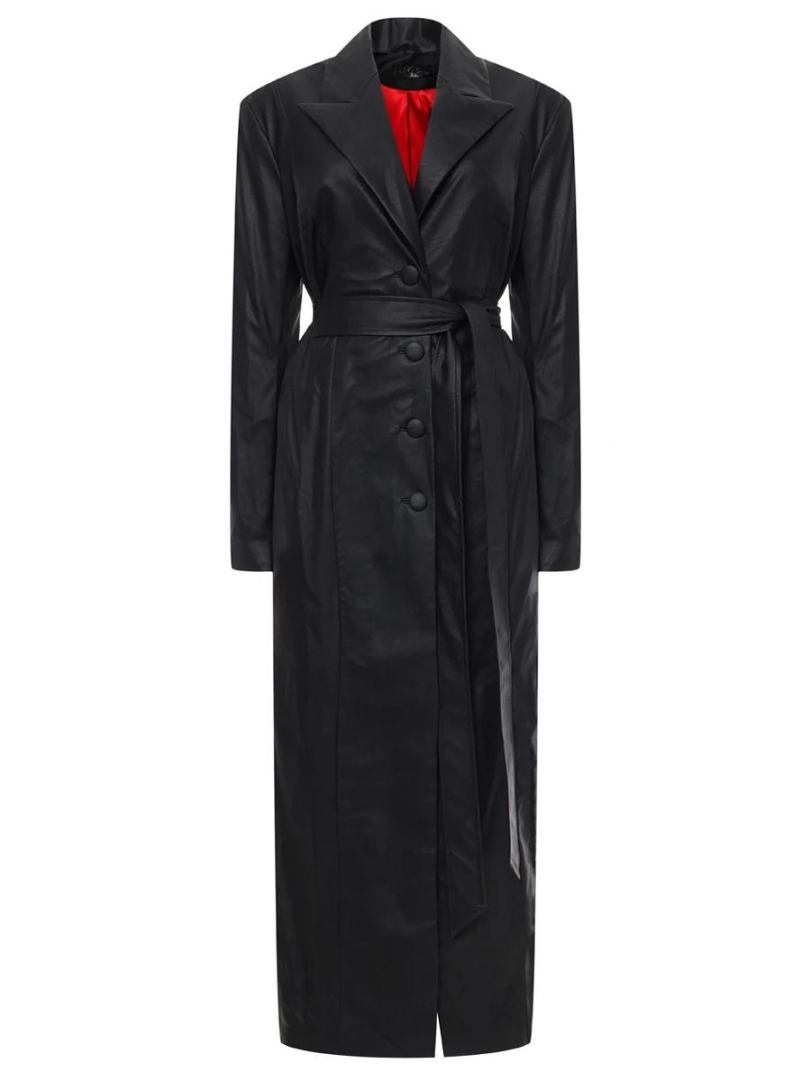 Тренч из экокожи