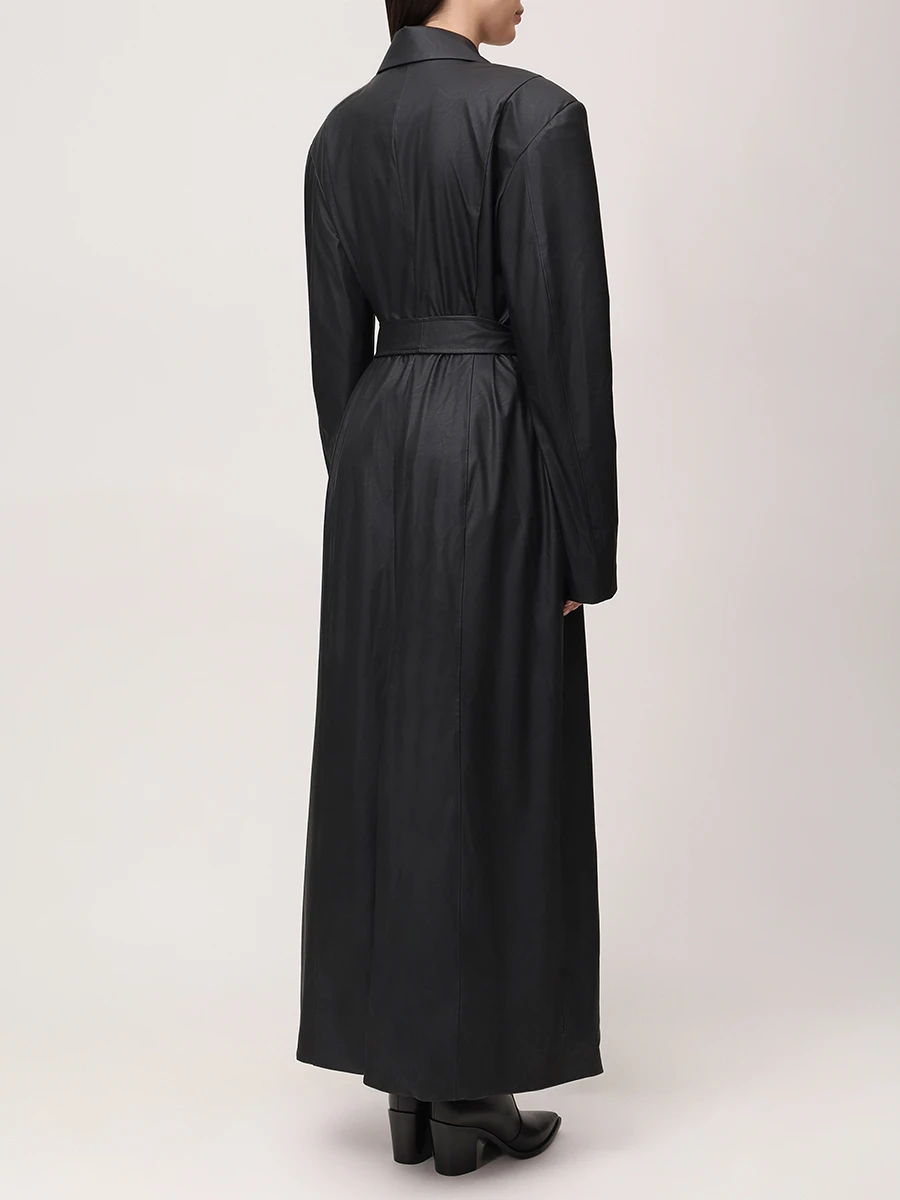 Тренч из экокожи