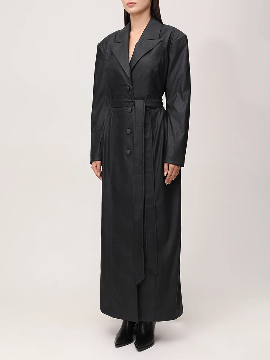 Тренч из экокожи