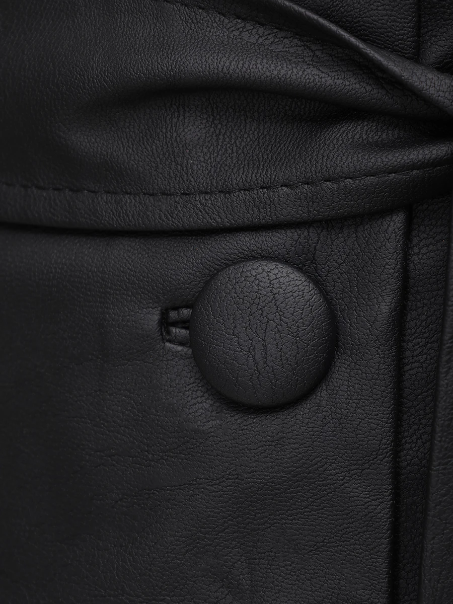 Тренч из экокожи