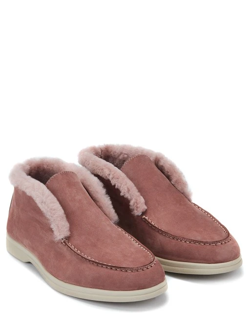 Ботинки из нубука на меху RASCHINI