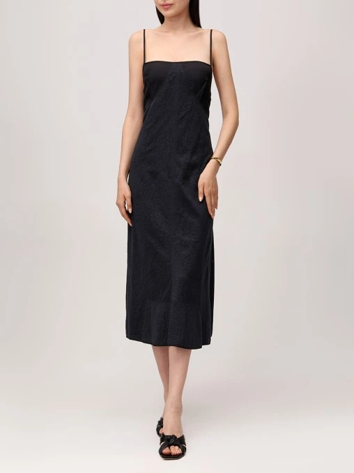 Платье из хлопка и вискозы JIL SANDER